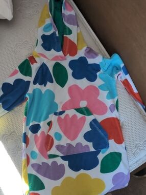 Mini Boden Kids Hooded Swim Coverup in Multicolor Floral